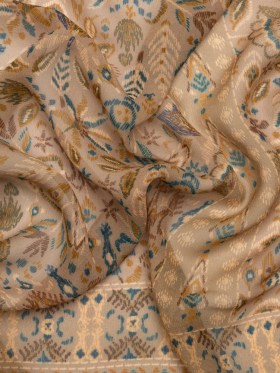 Mood Exclusive Beige My Embroidered Life Viscose Chiffon Panel Mood Exclusive Beige My Embroidered Life Viscose Chiffon Panel