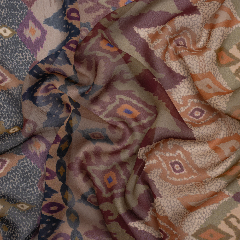 Mood Exclusive Pink Land and Sky Viscose Chiffon Mood Exclusive Pink Land and Sky Viscose Chiffon