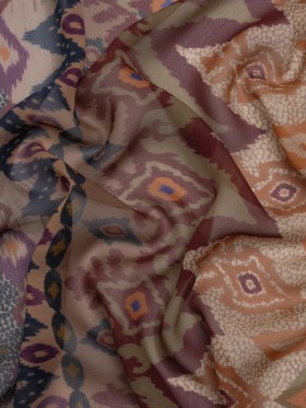 Mood Exclusive Pink Land and Sky Viscose Chiffon Mood Exclusive Pink Land and Sky Viscose Chiffon