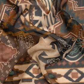 Mood Exclusive Brown Pathway Prowler Viscose Chiffon Mood Exclusive Brown Pathway Prowler Viscose Chiffon