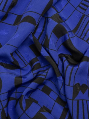 Hands Viscose Jacquard Print – Cobalt Blue Geometric Blocks – Mood Exclusive Shape Shifter Hands Viscose Jacquard Print – Cobalt Blue Geometric Blocks – Mood Exclusive Shape Shifter