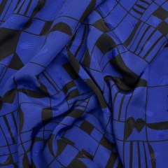 Hands Viscose Jacquard Print – Cobalt Blue Geometric Blocks – Mood Exclusive Shape Shifter Hands Viscose Jacquard Print – Cobalt Blue Geometric Blocks – Mood Exclusive Shape Shifter