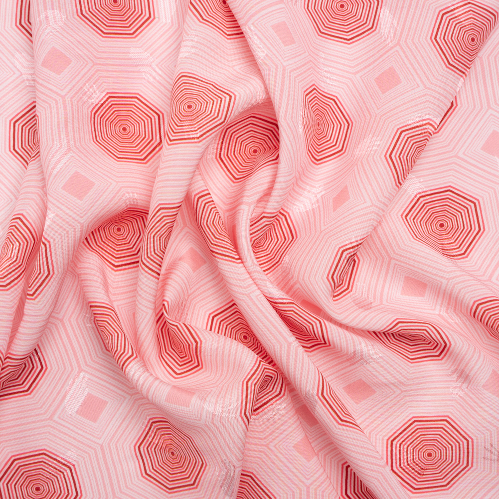 Hands Viscose Jacquard Print – Pink Geometric – Mood Exclusive Retro Reverb Hands Viscose Jacquard Print – Pink Geometric – Mood Exclusive Retro Reverb