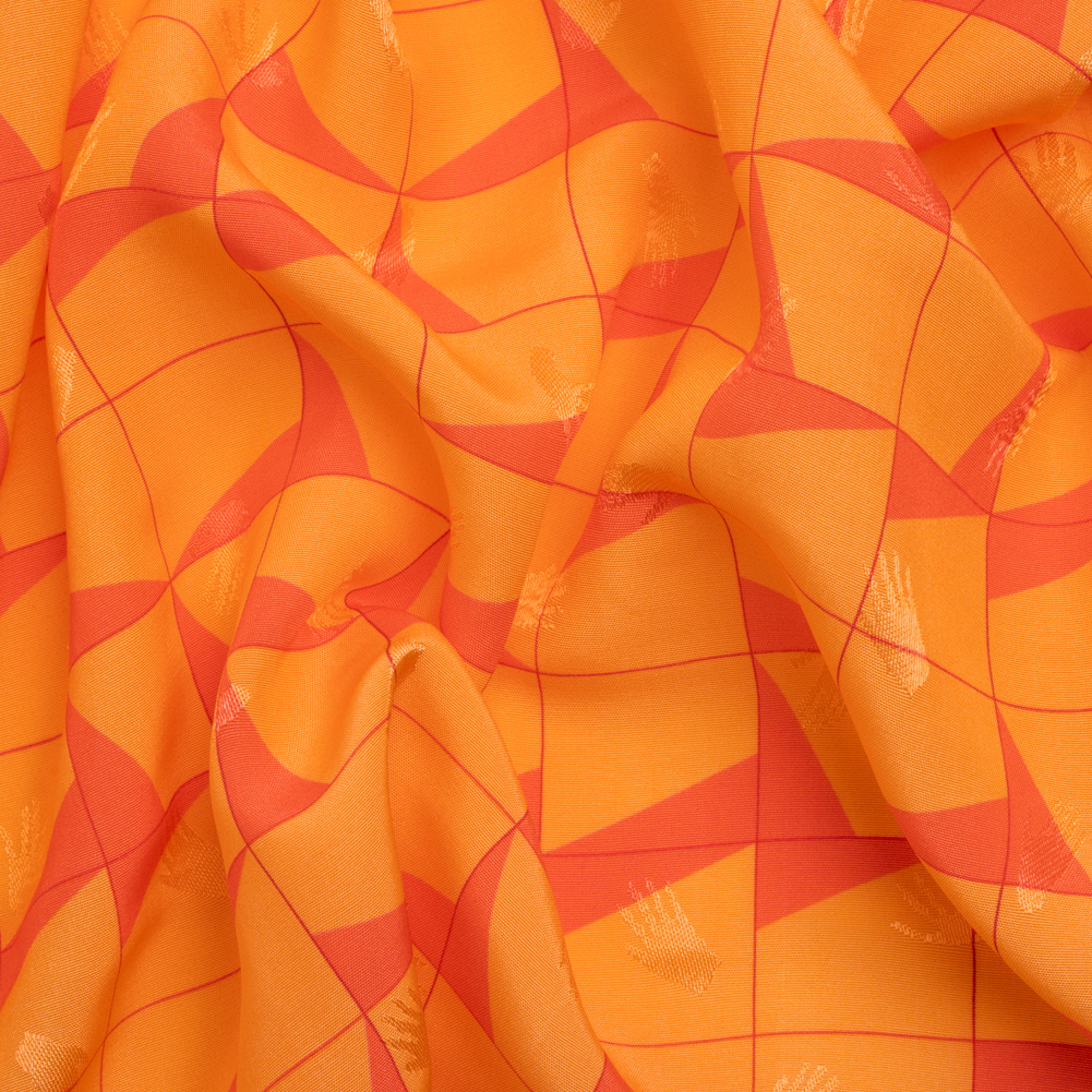 Hands Viscose Jacquard Print – Orange Broken Squares – Mood Exclusive Theorem Thoughts Hands Viscose Jacquard Print – Orange Broken Squares – Mood Exclusive Theorem Thoughts