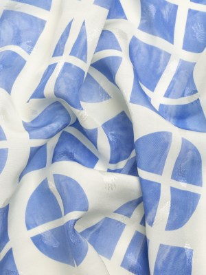 Hands Viscose Jacquard Print – Blue Divided Geometric Shapes – Mood Exclusive Elementary Views Hands Viscose Jacquard Print – Blue Divided Geometric Shapes – Mood Exclusive Elementary Views