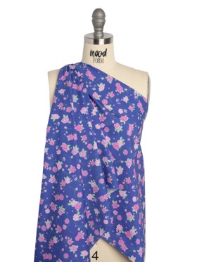 Mood Exclusive Blue Little Romantic Stretch Cotton Poplin Mood Exclusive Blue Little Romantic Stretch Cotton Poplin