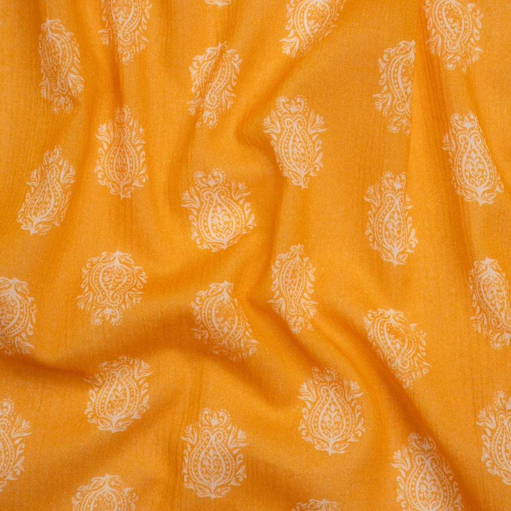 Crinkled Cotton Gauzy Woven Print – Mango Orange Paisley Spots – Mood Exclusive Perhaps Paisleys Crinkled Cotton Gauzy Woven Print – Mango Orange Paisley Spots – Mood Exclusive Perhaps Paisleys