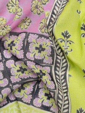 Crinkled Cotton Gauzy Woven Panel – Baby Pink and Lime Green Floral Patchwork – Mood Exclusive Oued Fes Crinkled Cotton Gauzy Woven Panel – Baby Pink and Lime Green Floral Patchwork – Mood Exclusive Oued Fes