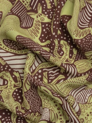 Mood Exclusive Tales of Cooper Creek Crinkled Gauzy Viscose Crepe Mood Exclusive Tales of Cooper Creek Crinkled Gauzy Viscose Crepe