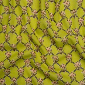 Crinkled Cotton Gauzy Woven Print – Lime Green and Pink Floral Lattice – Mood Exclusive Tulip Trellis Crinkled Cotton Gauzy Woven Print – Lime Green and Pink Floral Lattice – Mood Exclusive Tulip Trellis