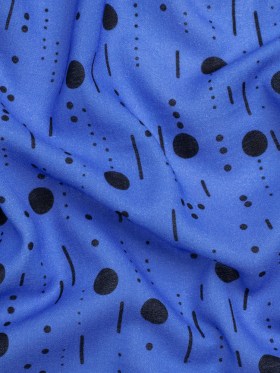 Mood Exclusive Blue Dot-Dash Decode Cotton Crepe Mood Exclusive Blue Dot-Dash Decode Cotton Crepe