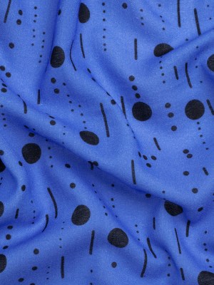 Mood Exclusive Blue Dot-Dash Decode Cotton Crepe Mood Exclusive Blue Dot-Dash Decode Cotton Crepe