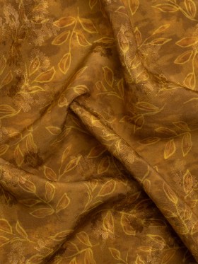 Floral Viscose Jacquard Print – Brown Tie Dye and Leaves – Mood Exclusive Little Sprigs Floral Viscose Jacquard Print – Brown Tie Dye and Leaves – Mood Exclusive Little Sprigs