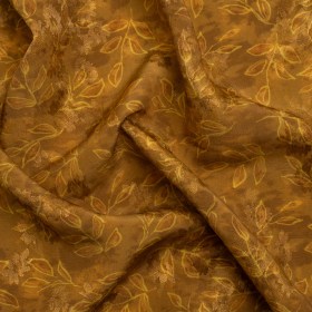 Floral Viscose Jacquard Print – Brown Tie Dye and Leaves – Mood Exclusive Little Sprigs Floral Viscose Jacquard Print – Brown Tie Dye and Leaves – Mood Exclusive Little Sprigs