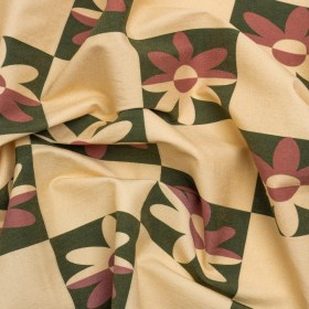 Mood Exclusive Cream Check Yourself Stretch Viscose and Polyamide Twill Mood Exclusive Cream Check Yourself Stretch Viscose and Polyamide Twill