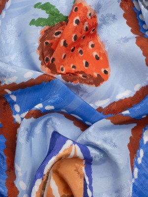 Floral Viscose Jacquard Print – Blue Outdoorsy Icons Grid – Mood Exclusive Take a Hike Floral Viscose Jacquard Print – Blue Outdoorsy Icons Grid – Mood Exclusive Take a Hike