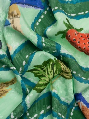 Floral Viscose Jacquard Print – Green Outdoorsy Icons Grid – Mood Exclusive Take a Hike Floral Viscose Jacquard Print – Green Outdoorsy Icons Grid – Mood Exclusive Take a Hike