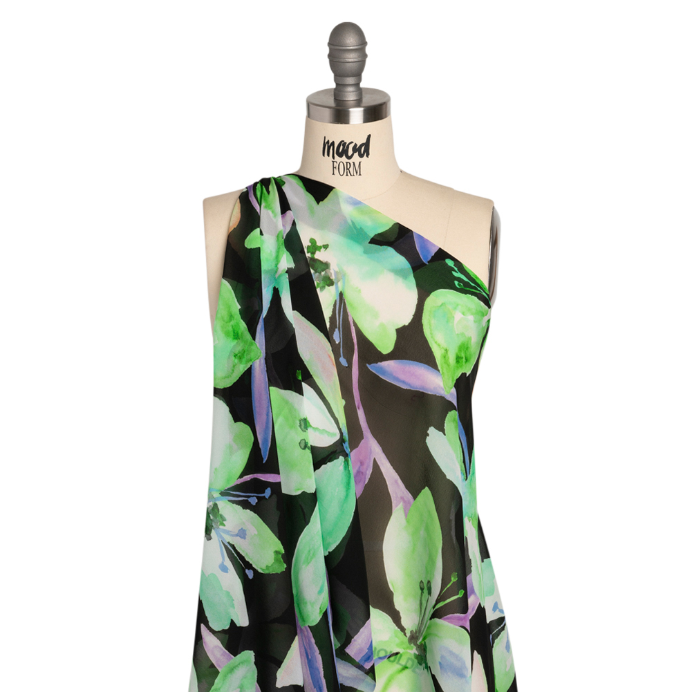 Mood Exclusive Green Orchid Overture Viscose Chiffon Mood Exclusive Green Orchid Overture Viscose Chiffon