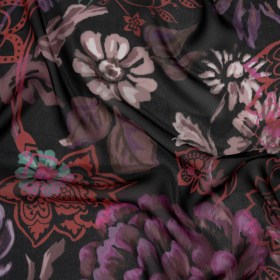Mood Exclusive Red Ballroom Botanicals Viscose Chiffon Mood Exclusive Red Ballroom Botanicals Viscose Chiffon