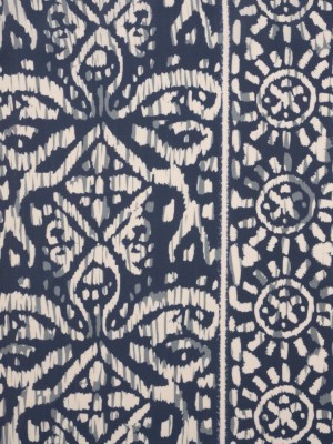 Mood Exclusive Blue Sun Carvings Sustainable Viscose and Polyester Twill Mood Exclusive Blue Sun Carvings Sustainable Viscose and Polyester Twill