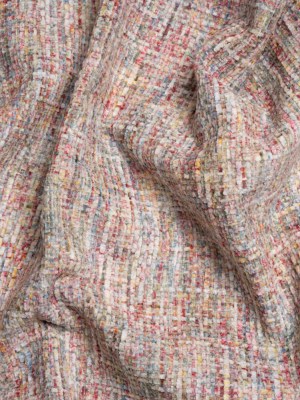 Pink, Blue and Cream Mottled Chenille Tweed Pink, Blue and Cream Mottled Chenille Tweed