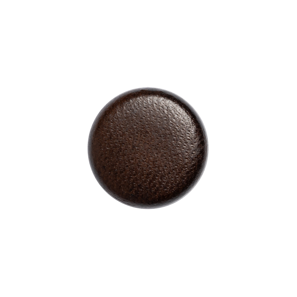 Italian Brown Flat Top Leather Shank Back Button – 24L/15mm Italian Brown Flat Top Leather Shank Back Button – 24L/15mm