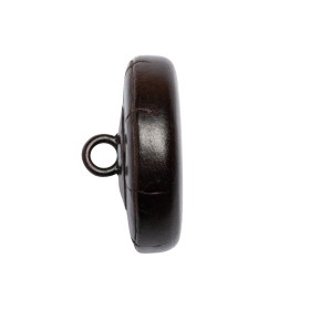 Italian Brown Flat Top Leather Shank Back Button – 40L/25.5mm Italian Brown Flat Top Leather Shank Back Button – 40L/25.5mm