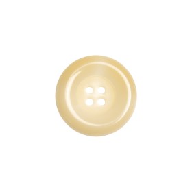 Ivory Rolled Rim Plastic 4-Hole Button – 28L/18mm Ivory Rolled Rim Plastic 4-Hole Button – 28L/18mm