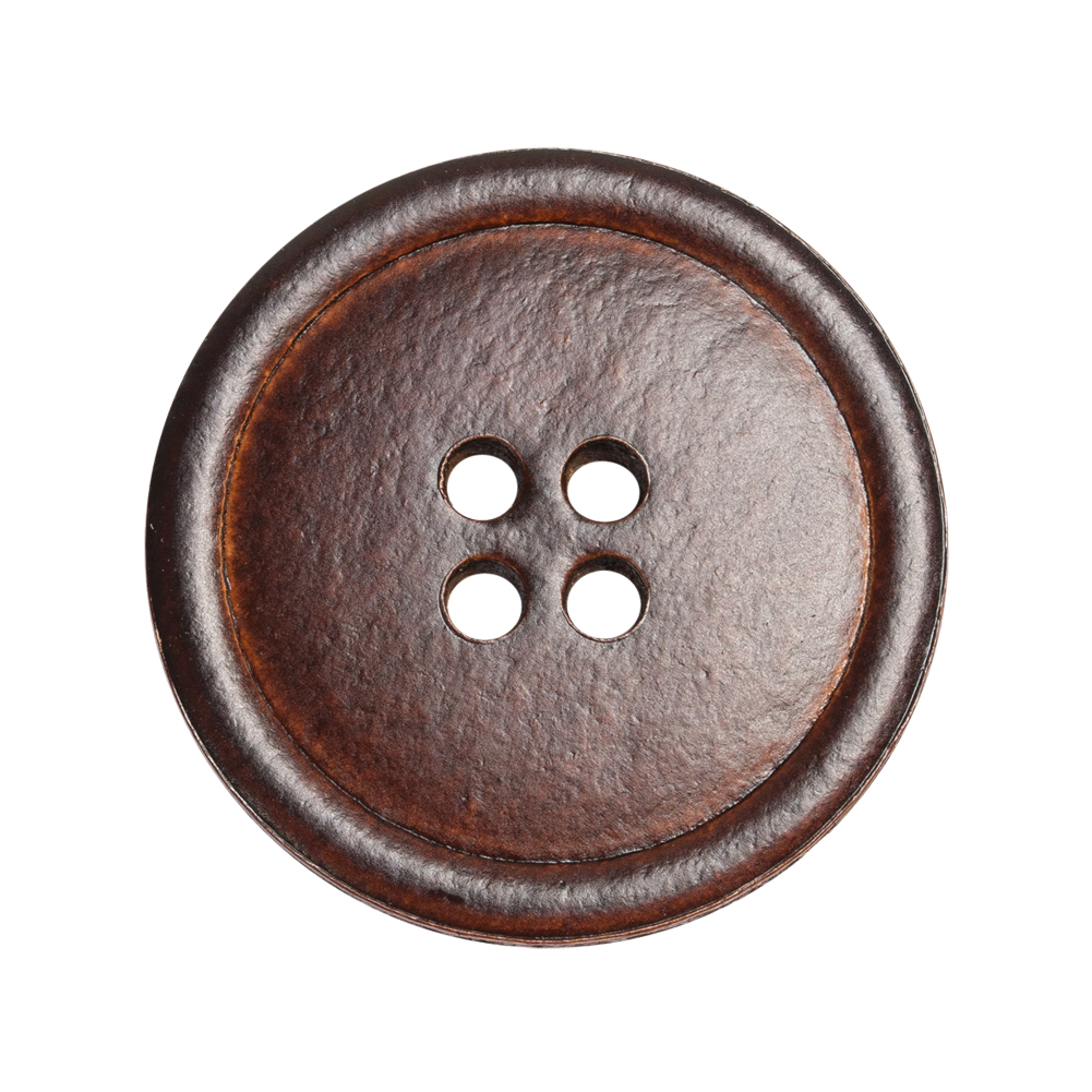 Red Brown Leather 4-Hole Button – 44L/28mm Red Brown Leather 4-Hole Button – 44L/28mm