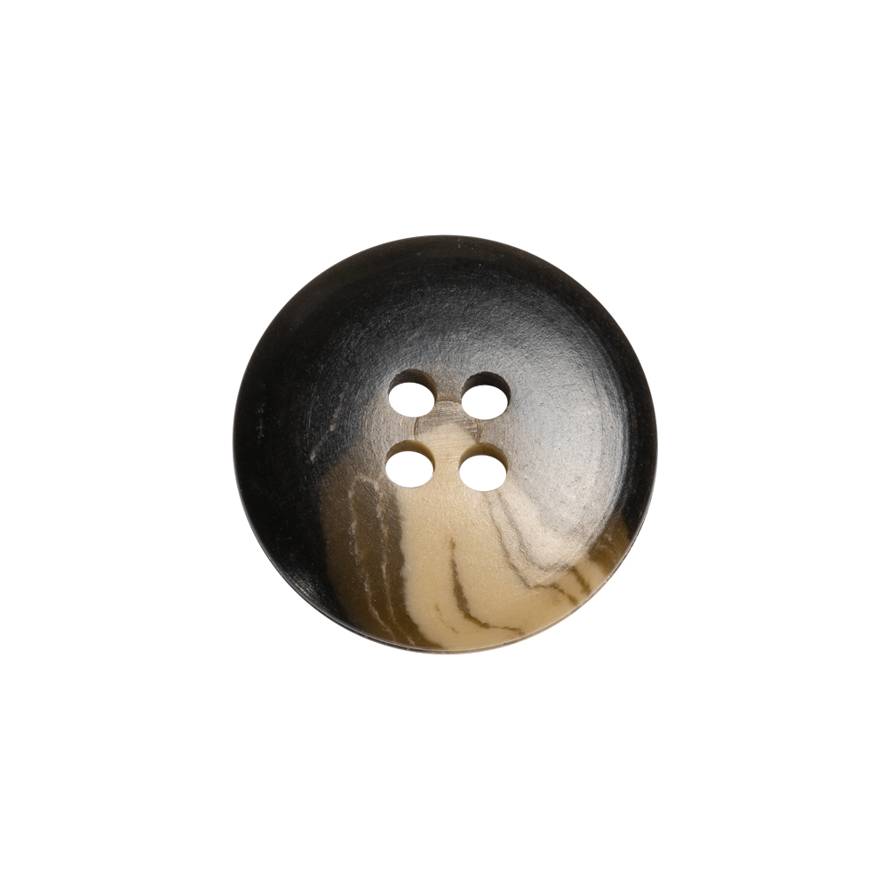 Black and Ivory Swirled Plastic 4-Hole Button – 32L/20mm Black and Ivory Swirled Plastic 4-Hole Button – 32L/20mm