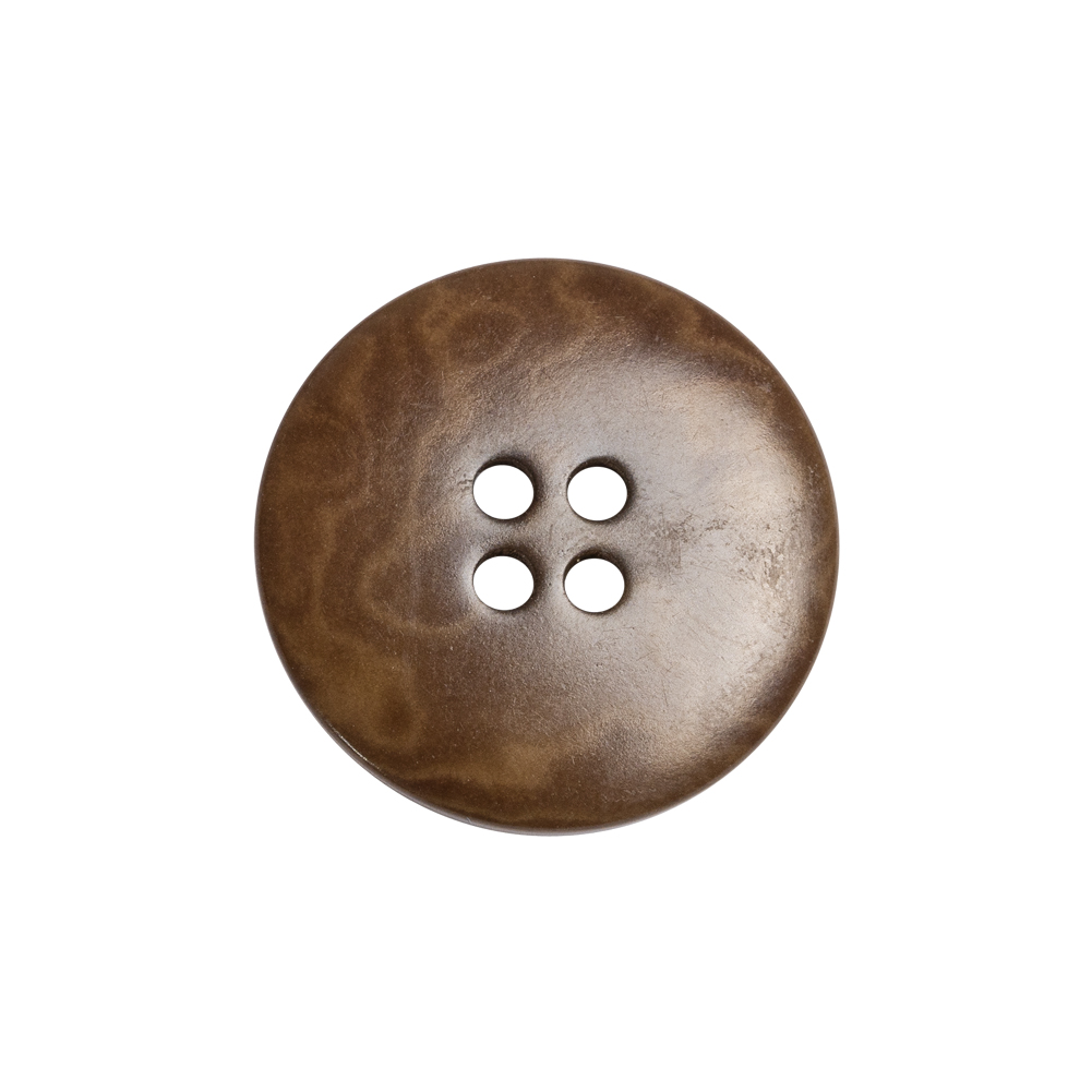 Brown Wood Grain Dish Shaped Plastic 4-Hole Button – 36L/23mm Brown Wood Grain Dish Shaped Plastic 4-Hole Button – 36L/23mm