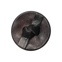 Black Knotted Leather Button – 40L/25.5mm Black Knotted Leather Button – 40L/25.5mm