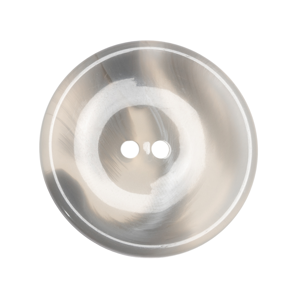 Gray and Clear Swirled Saucer Shaped Plastic 2-Hole Button – 44L/28mm Gray and Clear Swirled Saucer Shaped Plastic 2-Hole Button – 44L/28mm
