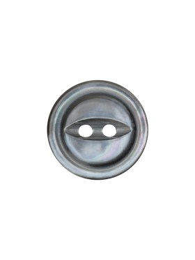 Smoke Iridescent Fisheye 2-Hole Mother of Pearl Button – 24L/15mm Smoke Iridescent Fisheye 2-Hole Mother of Pearl Button – 24L/15mm