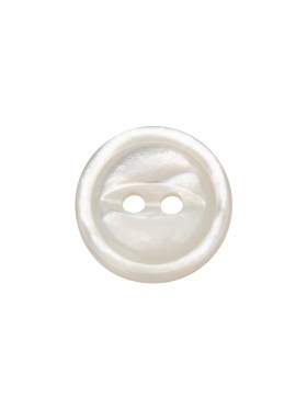 White Iridescent Fisheye 2-Hole Mother of Pearl Button – 24L/15mm White Iridescent Fisheye 2-Hole Mother of Pearl Button – 24L/15mm