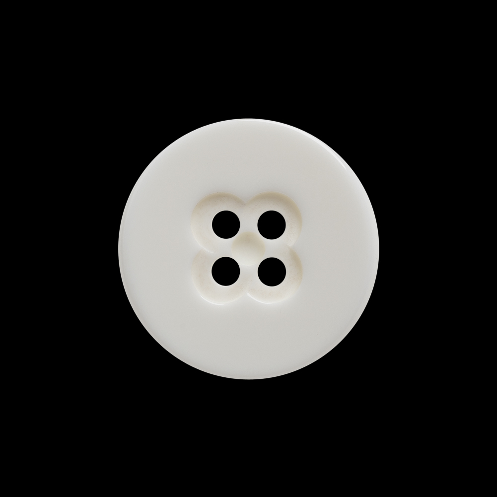Off White Clover 4-Hole Plastic Button – 36L/23mm Off White Clover 4-Hole Plastic Button – 36L/23mm