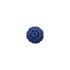 Matte Blue Crochet Fabric Covered Shank Back Button – 16L/10mm Matte Blue Crochet Fabric Covered Shank Back Button – 16L/10mm