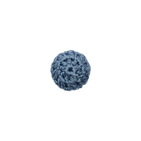 French Blue Crochet Fabric Covered Shank Back Button – 18L/11.5mm French Blue Crochet Fabric Covered Shank Back Button – 18L/11.5mm