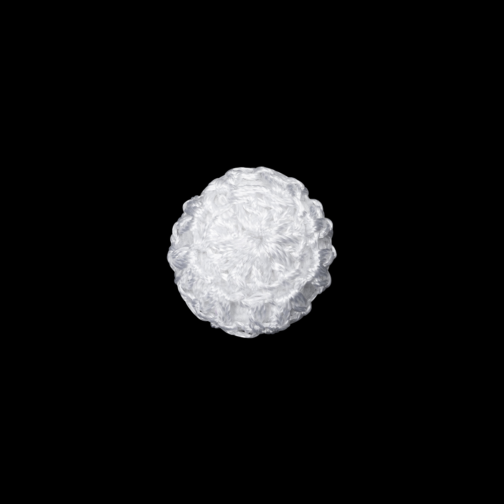 Optic White Crochet Fabric Covered Shank Back Button – 20L/12.5mm Optic White Crochet Fabric Covered Shank Back Button – 20L/12.5mm