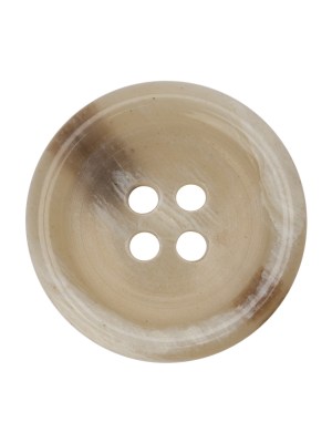 Ivory Streaked Rolled Rim Plastic 4-Hole Button – 40L/25.5mm Ivory Streaked Rolled Rim Plastic 4-Hole Button – 40L/25.5mm