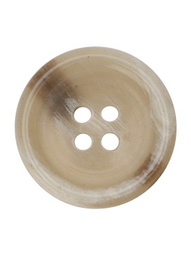 Ivory Streaked Rolled Rim Plastic 4-Hole Button – 40L/25.5mm Ivory Streaked Rolled Rim Plastic 4-Hole Button – 40L/25.5mm