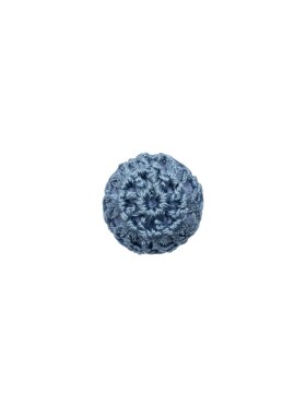 French Blue Crochet Fabric Covered Shank Back Button – 16L/10mm French Blue Crochet Fabric Covered Shank Back Button – 16L/10mm