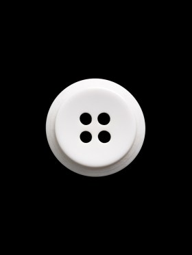 Pale Gray Raised Center Plastic 4-Hole Button – 24L/15mm Pale Gray Raised Center Plastic 4-Hole Button – 24L/15mm