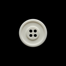 Off White Raised Center and Rim Plastic 4-Hole Button – 28L/18mm Off White Raised Center and Rim Plastic 4-Hole Button – 28L/18mm