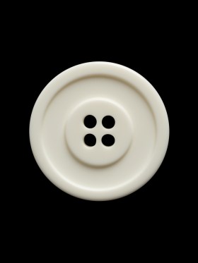 Off White Raised Center and Rim Plastic 4-Hole Button – 36L/23mm Off White Raised Center and Rim Plastic 4-Hole Button – 36L/23mm