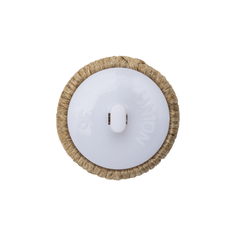 Natural Herringbone Thread Covered Shank Back Button – 36L/23mm Natural Herringbone Thread Covered Shank Back Button – 36L/23mm