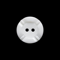 White Decorative Notched Rim Two Piece Plastic 2-Hole Button – 30L/19mm White Decorative Notched Rim Two Piece Plastic 2-Hole Button – 30L/19mm