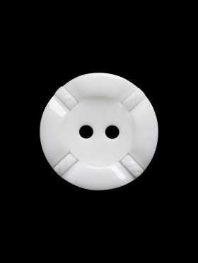 White Decorative Notched Rim Two Piece Plastic 2-Hole Button – 30L/19mm White Decorative Notched Rim Two Piece Plastic 2-Hole Button – 30L/19mm