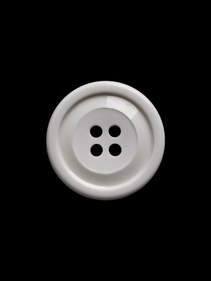 Pale Gray Raised Center and Rim Plastic 4-Hole Button – 28L/18mm Pale Gray Raised Center and Rim Plastic 4-Hole Button – 28L/18mm