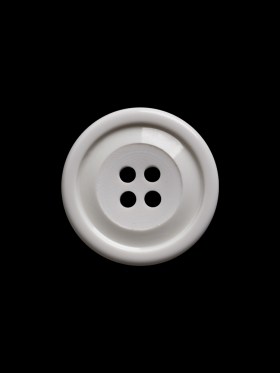 Pale Gray Raised Center and Rim Plastic 4-Hole Button – 28L/18mm Pale Gray Raised Center and Rim Plastic 4-Hole Button – 28L/18mm